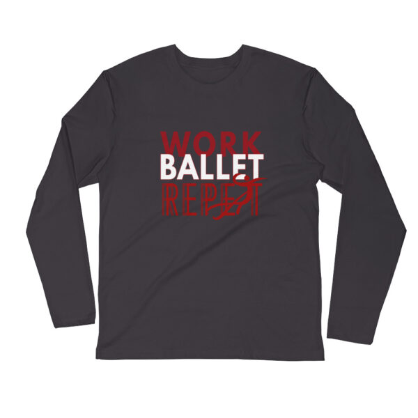 Work Ballet Repeat Long Sleeve Fitted Crew