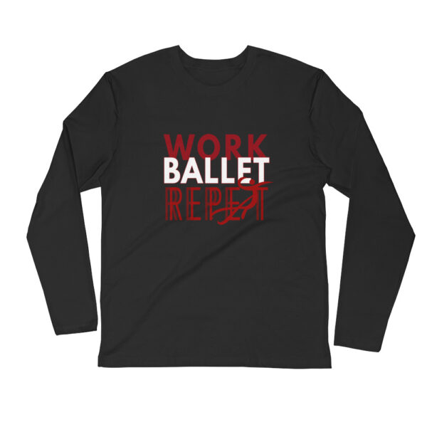 Work Ballet Repeat Long Sleeve Fitted Crew